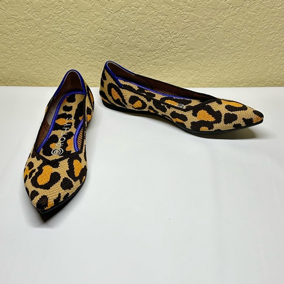 Rothy’s Cheetah Print Flats Comfort Shoes 6.5 - Picture 2 of 13